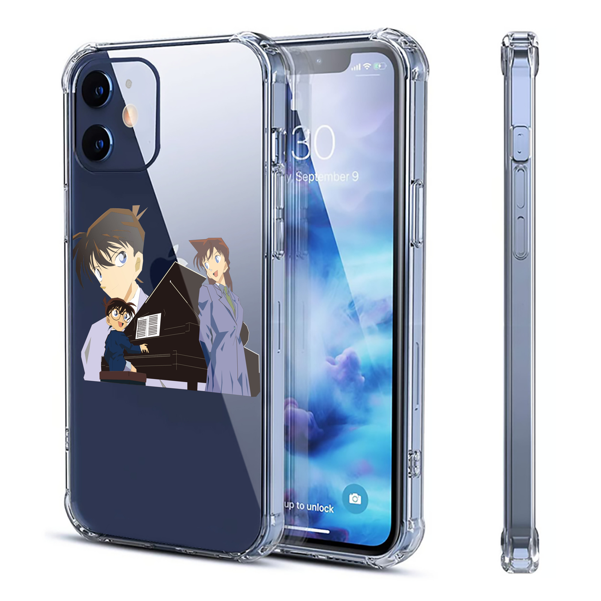 （画像用） 名探偵コナン 毛利 蘭 もうり らん、モーリ ラン Detective Conan Rachel Moore 【iPhone 12シリーズ対応】透明スマホケース（クリアソフトケース）